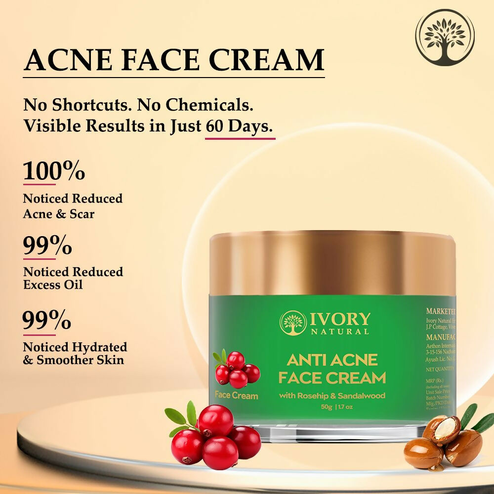 Ivory Natural Acne Face Cream For Acne Free Face - Distacart