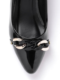Thumbnail for ELLE Women Chain Detail Kitten Heel Pumps