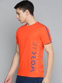 Thumbnail for Alcis Men Typography Printed Dry Tech Slim Fit T-shirt - Distacart