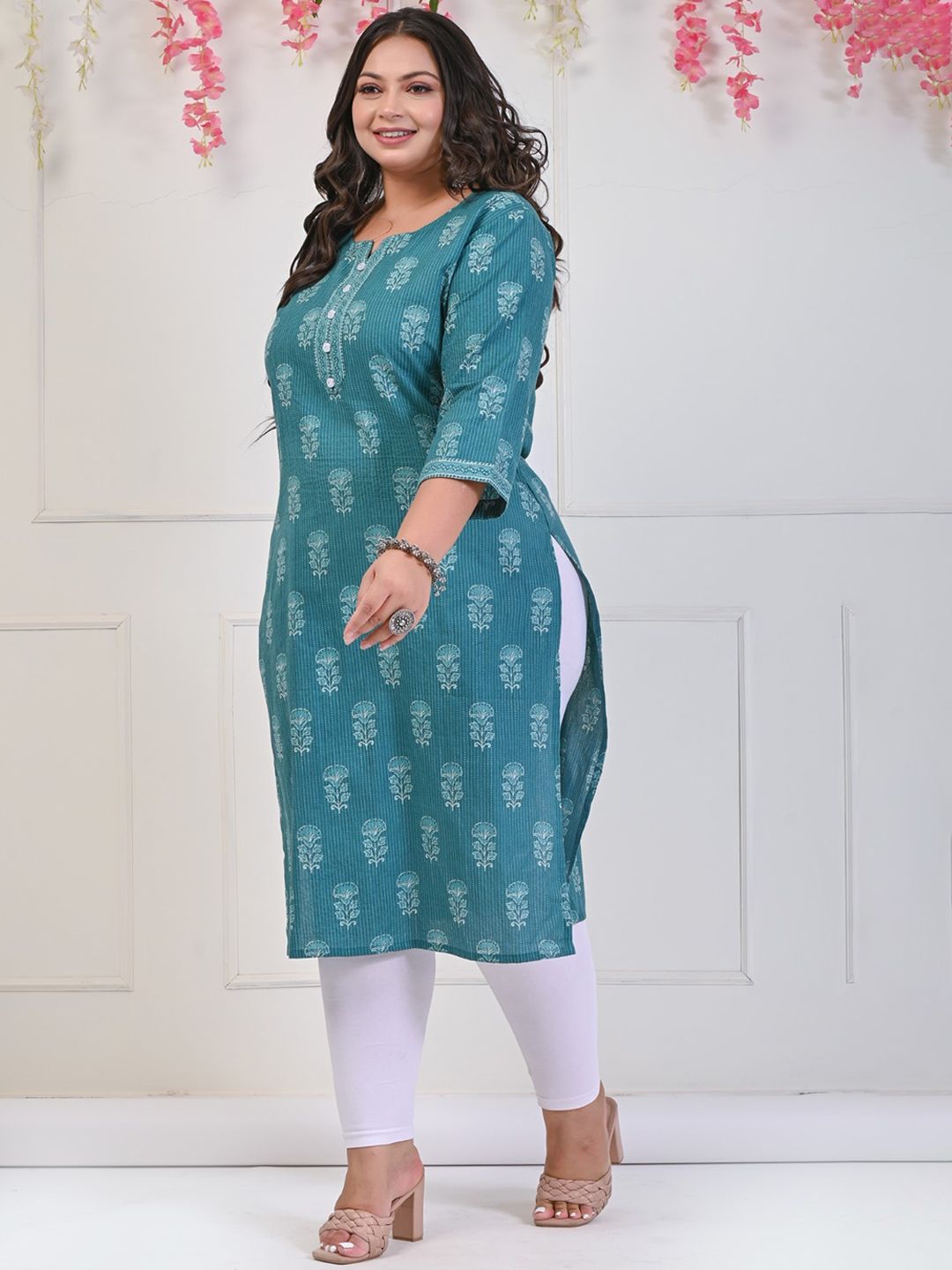 Swasti Ethnic Motifs Printed Pure Cotton Kurta - Distacart