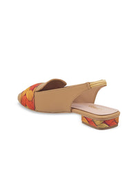 Thumbnail for Metro Square Toe Printed Block Mules With Bows
