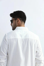 Thumbnail for Xkind Men's White Corduroy Regular Fit Shirt