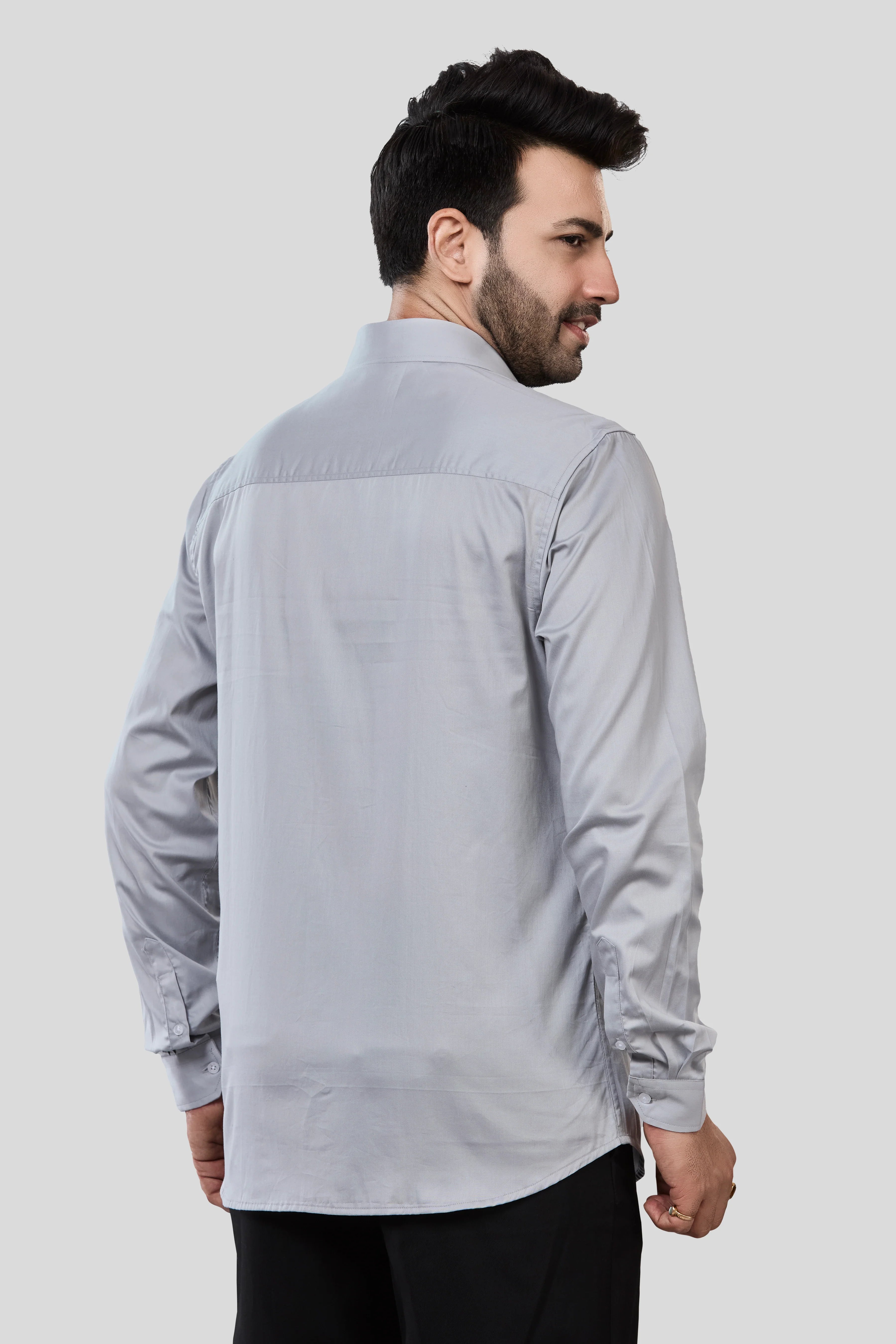 Jonesburg Men's Solid Slim Fit Formal Shirt