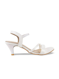 Thumbnail for Metro Women White Solid Kitten Heels