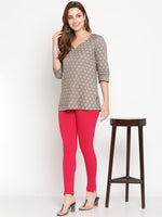 Thumbnail for TAG 7 Women Magenta & Blue Pack of 2 Straight Fit Ankle-Length Leggings - Distacart