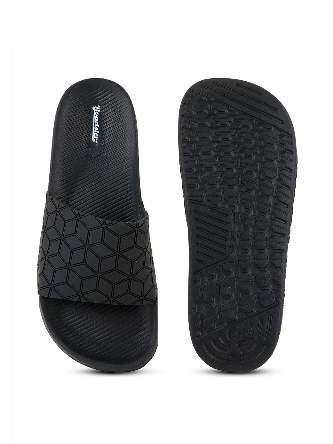 Roadster The Lifestyle Co. Men Black Printed Slider