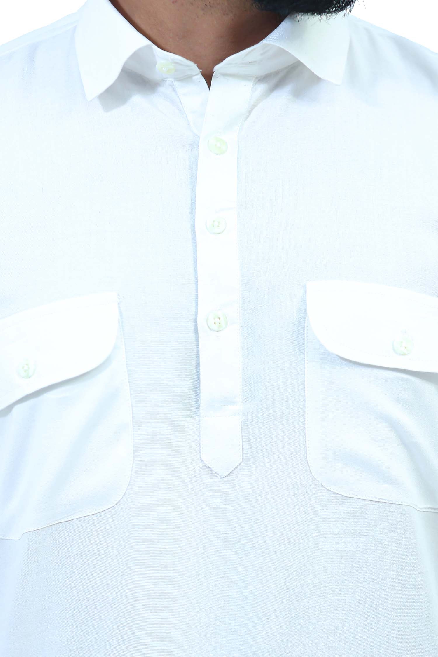 Bluesaanchi Men's White Satin Pathani Kurta Set - Distacart