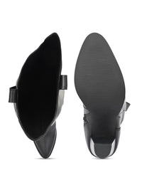 Thumbnail for Delize Black High-Top Block Heeled Boots