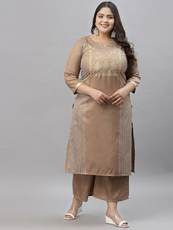 Sztori Ethnic Motifs Printed Regular Kurta with Palazzos - Distacart
