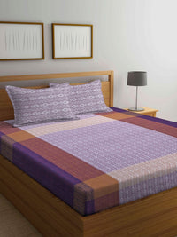 Thumbnail for Arrabi Multicoloured 300 TC Super King Ethnic Motifs Cotton Bedsheet with 2 Pillow Covers - Distacart