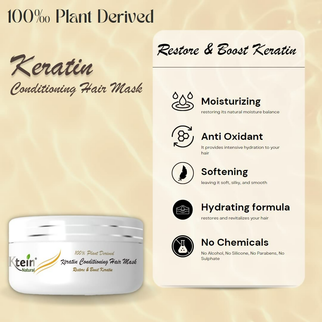 Ktein Natural Plant Derived Keratin Conditioning Hair Masks - Distacart