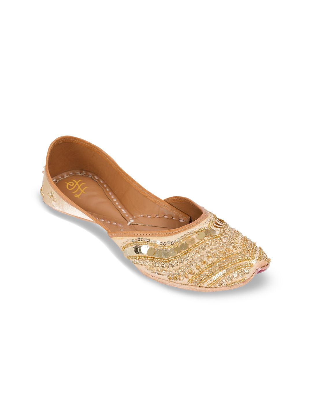 House of Pataudi Embellished Square Toe Velvet Majoris