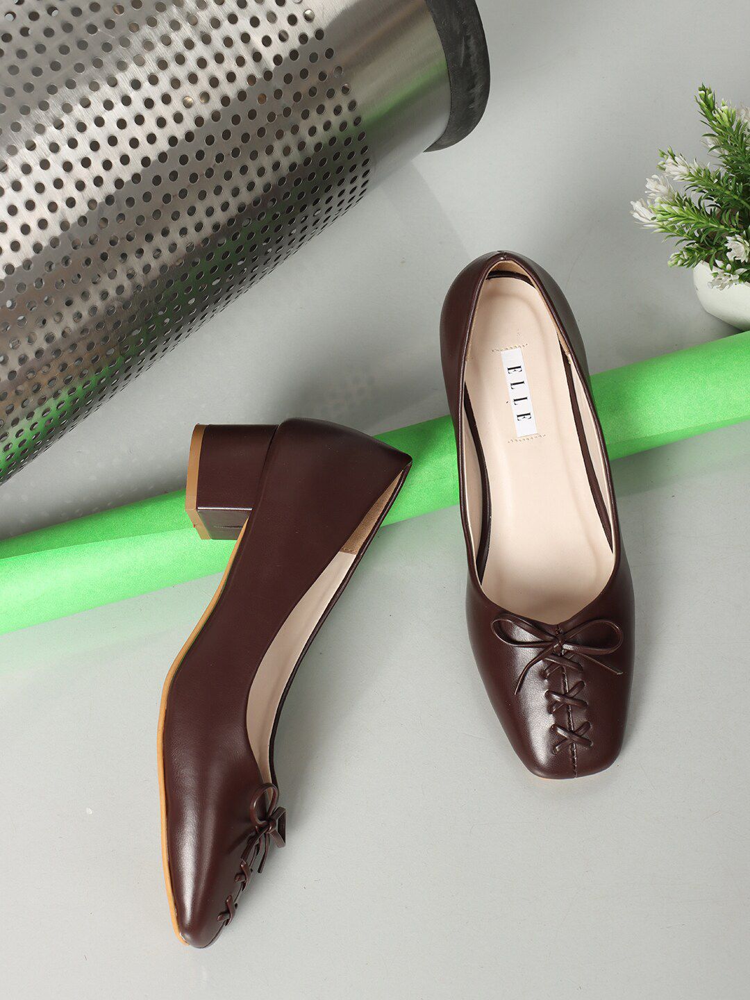 ELLE Block Pumps With Bows