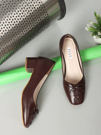 Thumbnail for ELLE Block Pumps With Bows