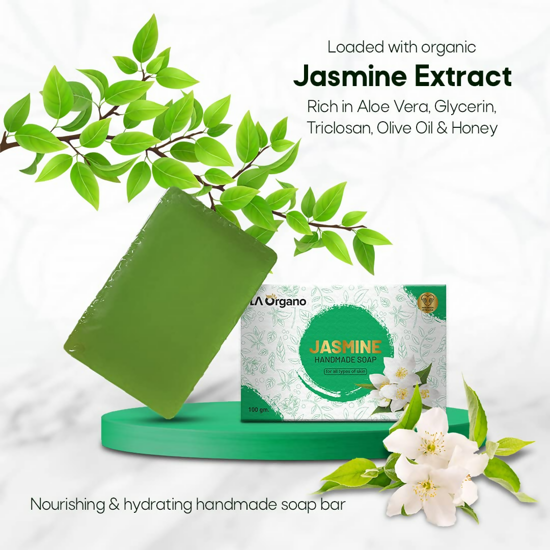 LA Organo Handmade Jasmine Bathing Soap - Distacart