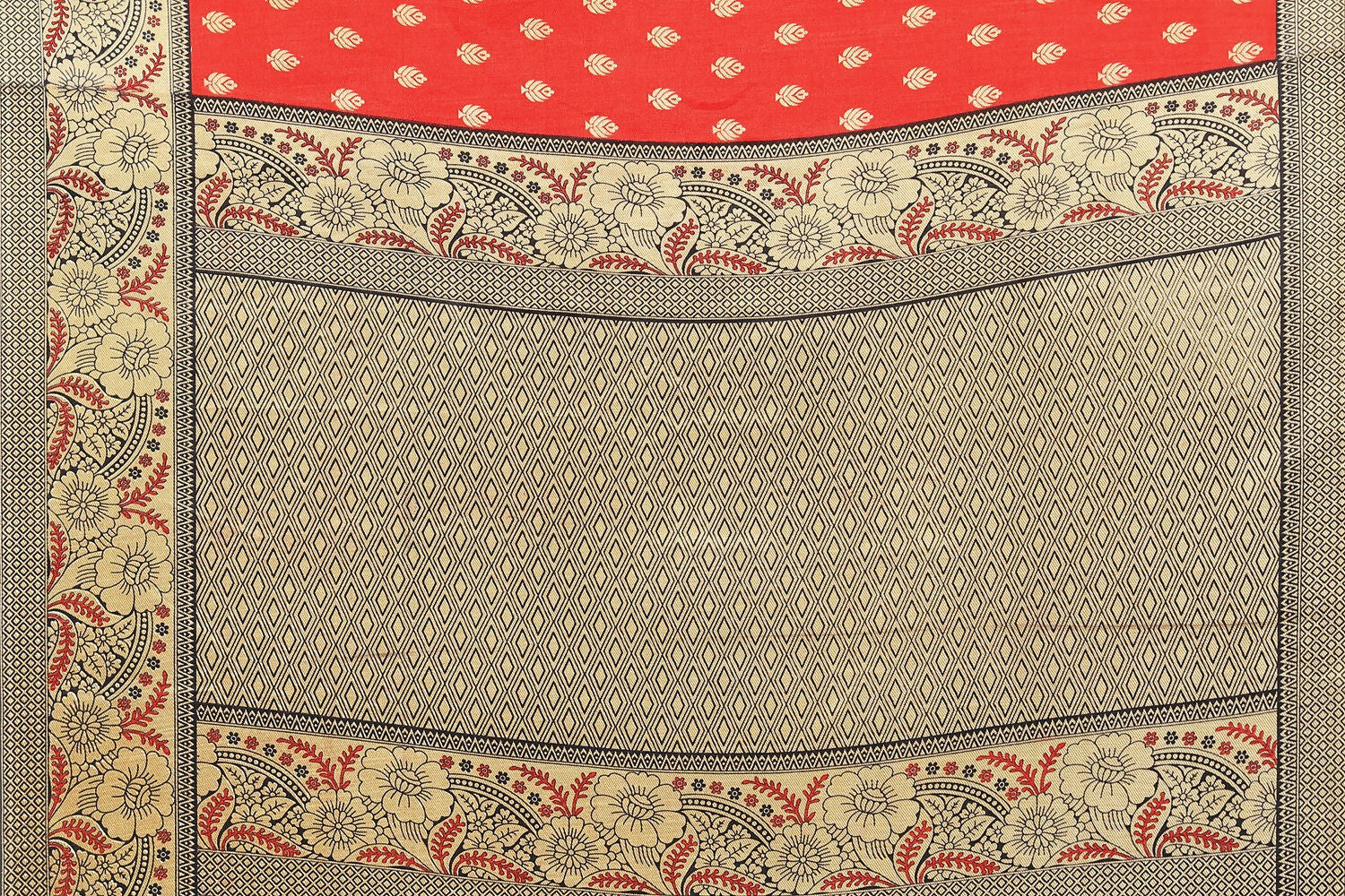 Vamika Red Printed Art Silk Saree - Distacart