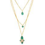 Thumbnail for Nuyug 18k Trio Pendant Gold Anti Tarnish Necklace