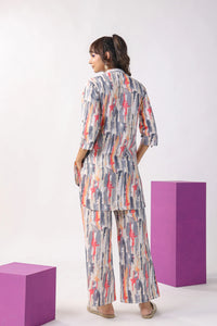 Thumbnail for Indian Fashion Women Multicolour Printed Kurta And Pant Co Ord Set