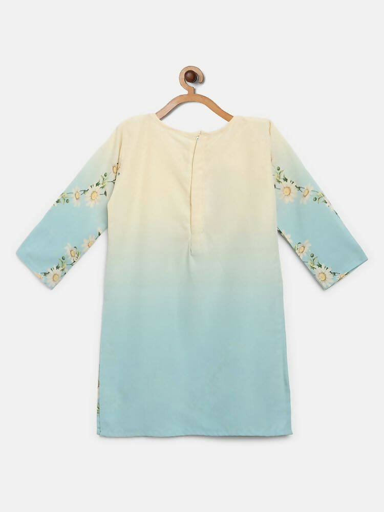 Ahalyaa Multi Crepe Printed Kids Kurta Sharara Sets With Dupatta For Girls - Distacart