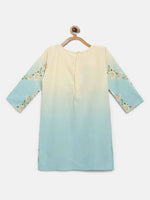Thumbnail for Ahalyaa Multi Crepe Printed Kids Kurta Sharara Sets With Dupatta For Girls - Distacart