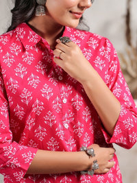 Thumbnail for Anubhutee Ethnic Motifs Printed Pure Cotton Kurta with Trousers - Distacart