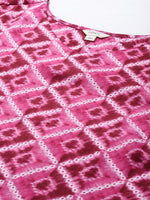 Thumbnail for Sztori Women Plus Size Pink & Off White Printed Kurta - Distacart