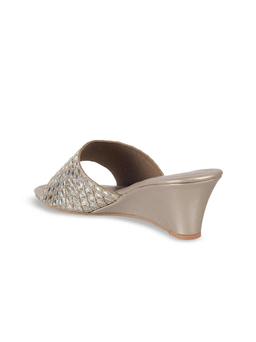 Metro Embellished Open Toe Wedges