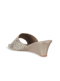 Thumbnail for Metro Embellished Open Toe Wedges