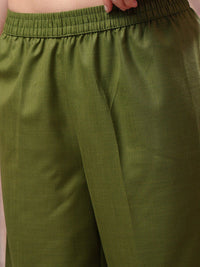 Thumbnail for Vishudh Green Ethnic Motifs Printed Kurta with Palazzo & Dupatta