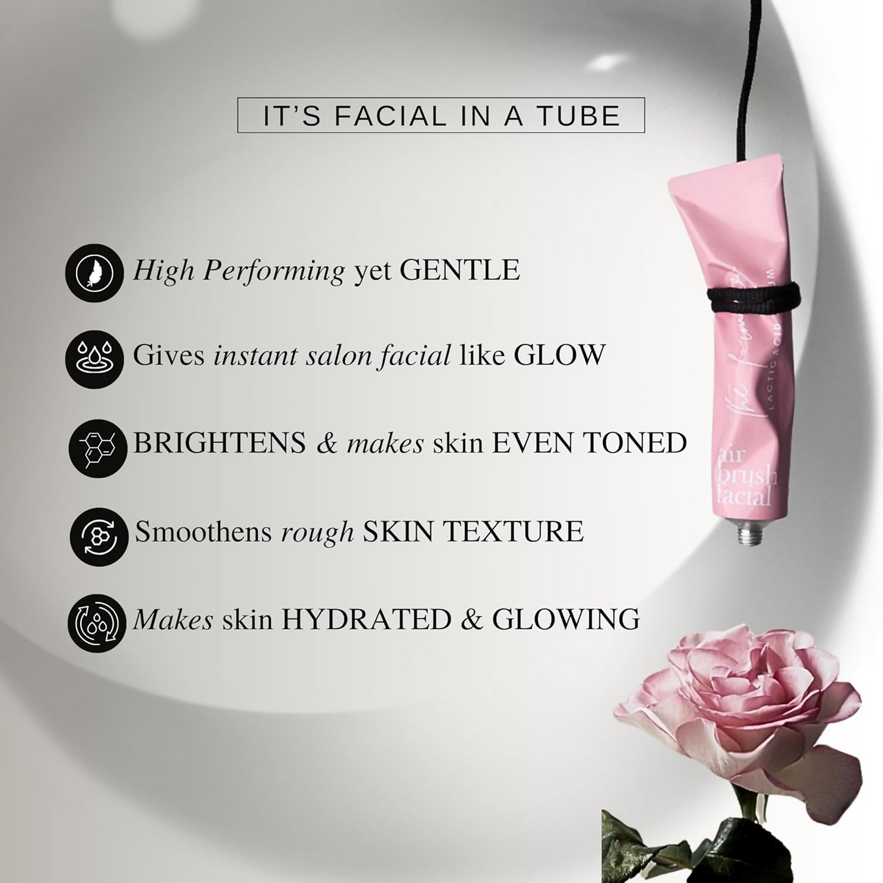 The Formularx Air Brush Facial All In One Lactic Acid Serum For Instant Radiance
