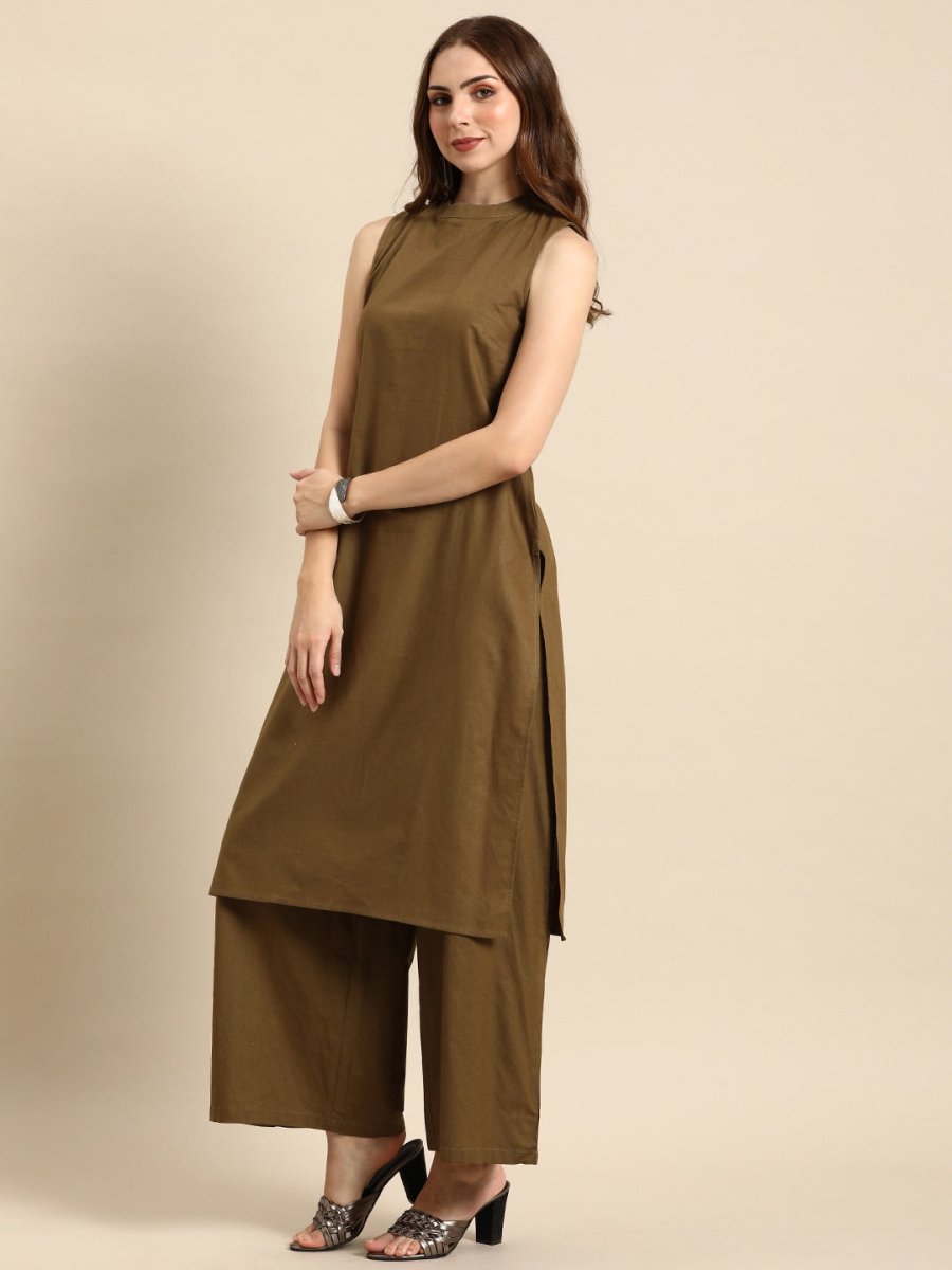 Anouk Pure Cotton Kurta with Palazzos - Distacart