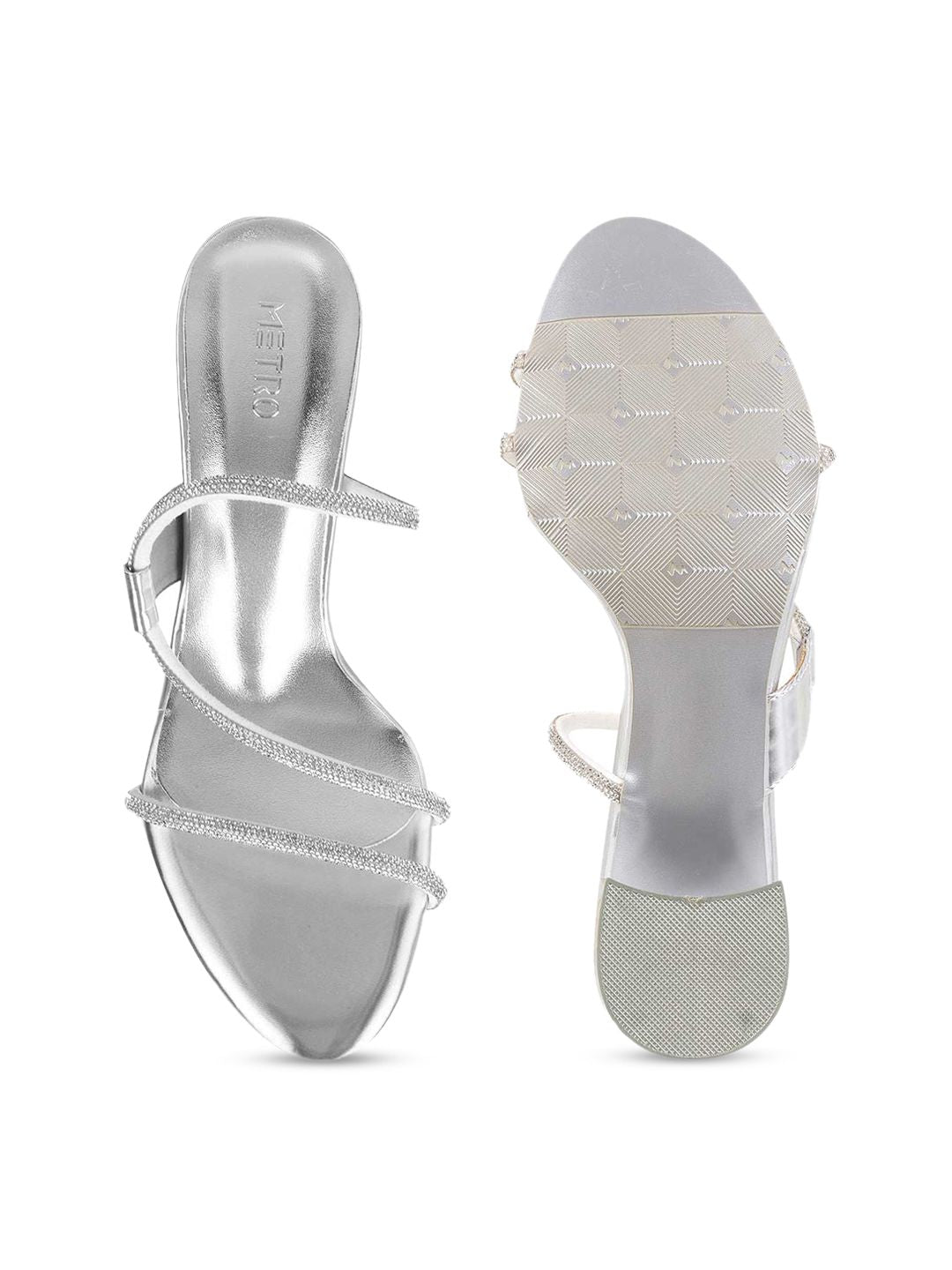 Metro Embellished Block Heels