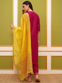 Thumbnail for Vishudh Women Ethnic Motifs Printed Regular Kurta with Palazzos & With Dupatta