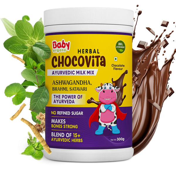 Babyorgano Herbal Chocovita Ayurvedic Milk Mix - Distacart