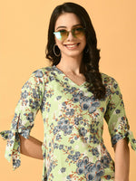 Thumbnail for Myshka Women's Lime Green A-Line Party Dress - Distacart