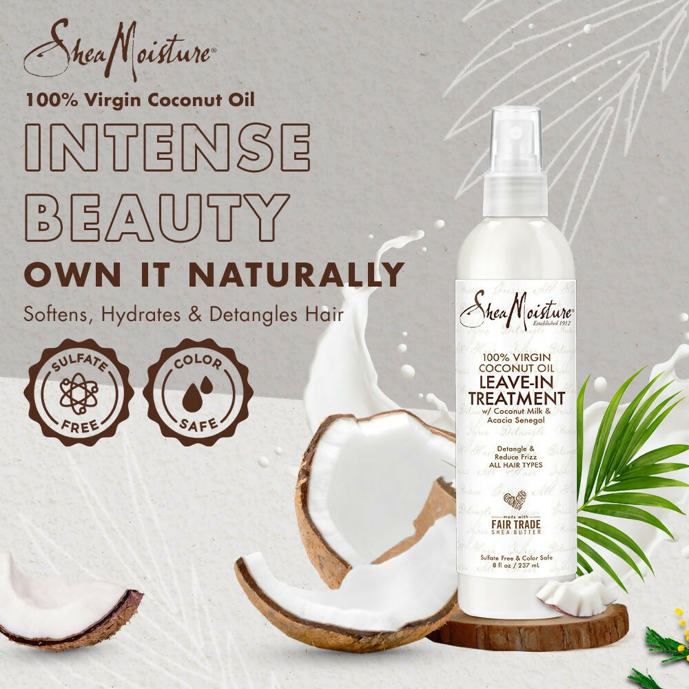Shea Moisture 100% Virgin Coconut Oil Daily Hydration Leave-In Conditioner - Distacart