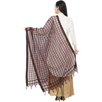 Thumbnail for A R SILK Cotton Square Regular Dupatta Coffee Color Dupatta or Chunni