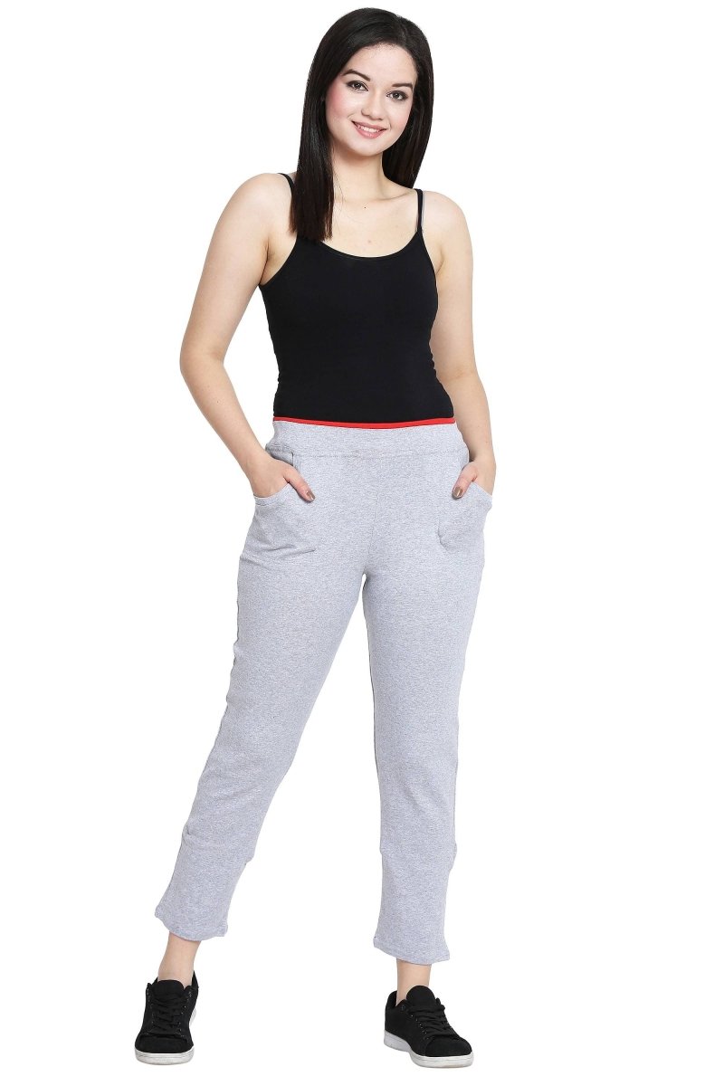 Asmaani Silver color Hosiery Lower with Two Side Pockets.