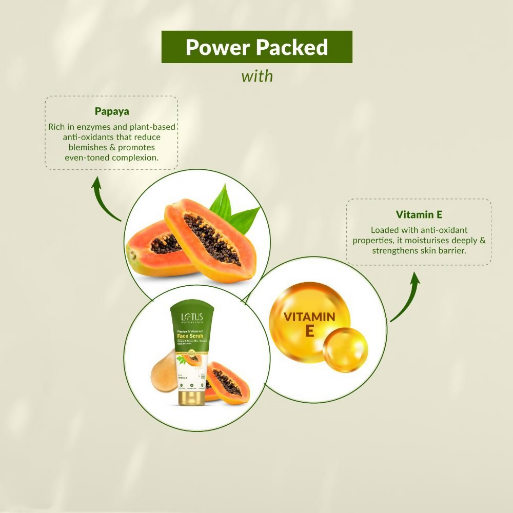 Lotus Botanicals Papaya & Vitamin E Face Scrub - Distacart
