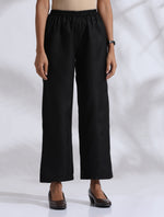 Thumbnail for trueBrowns Black Slub Kurta Co-ord Set - Distacart