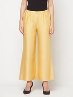 Thumbnail for Aniyah Rayon Flared Slip-On Golden-Beige Palazzo