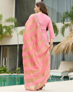 Thumbnail for The52 Women's Gorgeous Cotton Blend Embroidery Straight Kurta with Pant And Dupatta Set