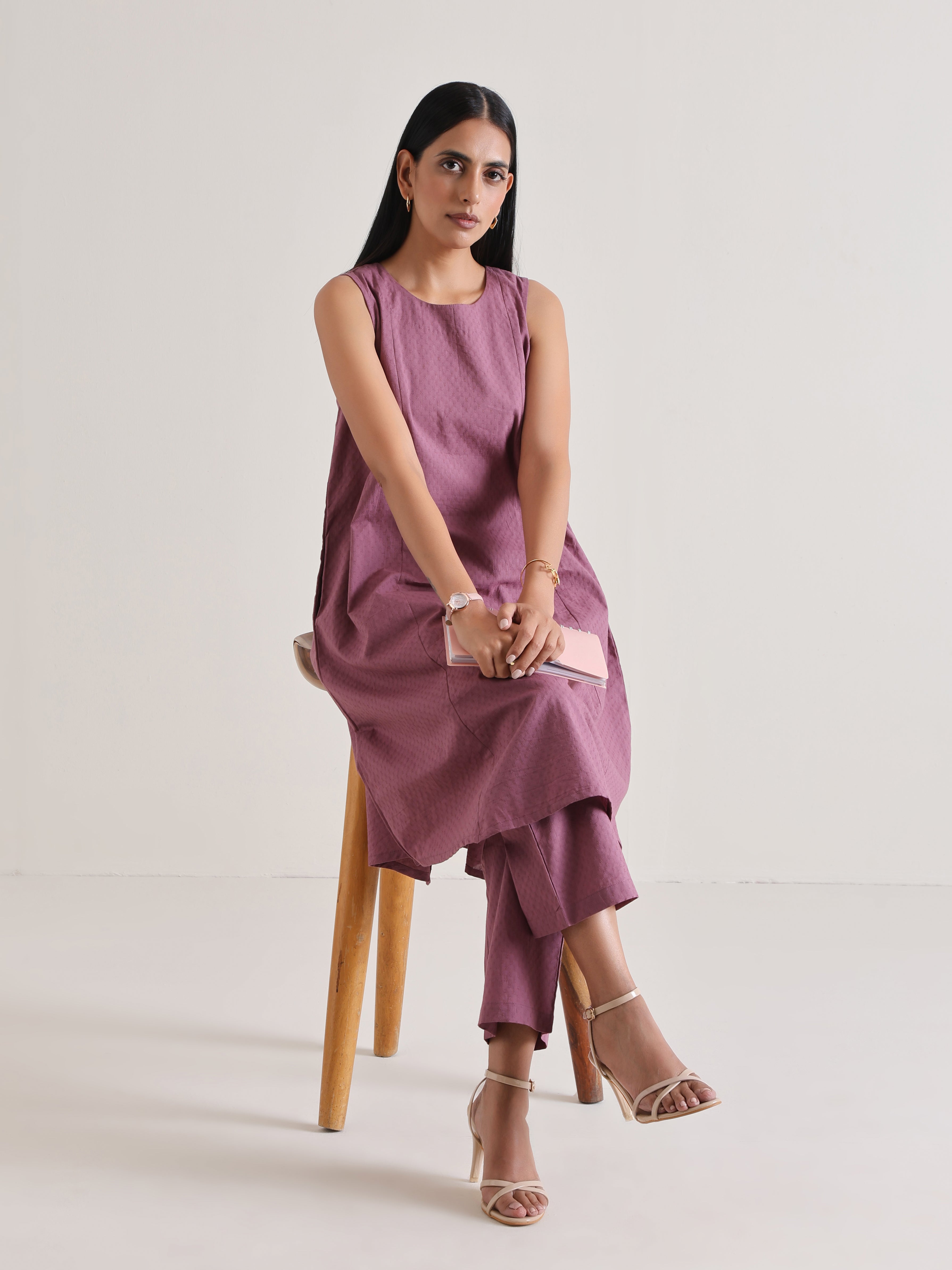 trueBrowns Orchid Panelled Co-ord Set - Distacart