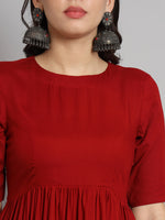 Thumbnail for Fab Fashion Cherry Red Co-Ord set - Distacart