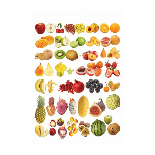 Dreamland Publications Educational Chart for Kids - Fruits (All in One)
