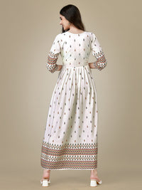 Thumbnail for Rayon White Anarkali Kurta - Hiral Fashion
