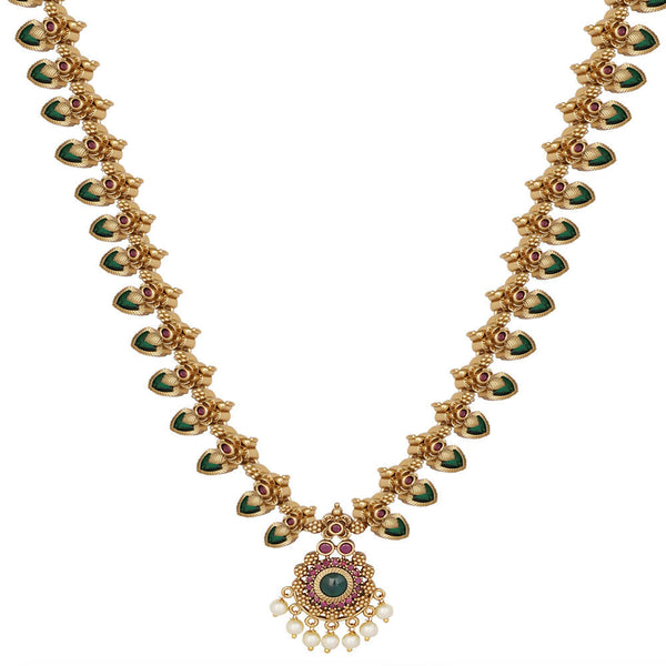 Nuyug 18K Gold Plated Temple Bliss Minimal Necklace Set