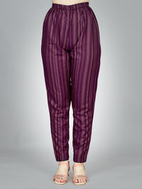 Thumbnail for Malishka Women's Embroidered Rayon Kurta Pant Set-Purple - Distacart