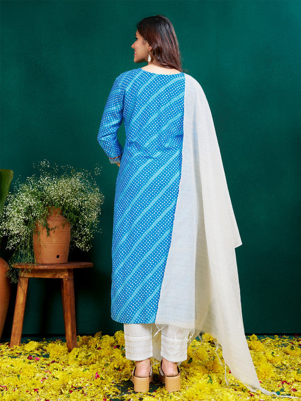 Blue Women's Kurta Pant Dupatta Set - Hiral Fashion