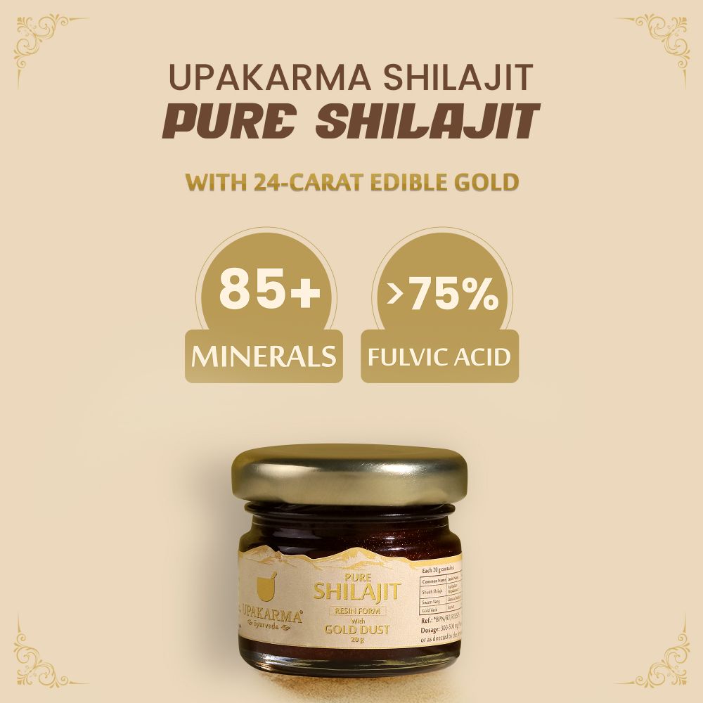 Upakarma Ayurveda Pure SJ Resin Form With Gold Dust - Distacart